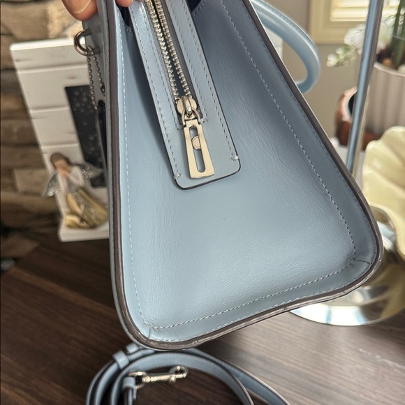 Coach ZOE 2018 Light Blue Leather Satchel with hangtag - Picture 14 of 17